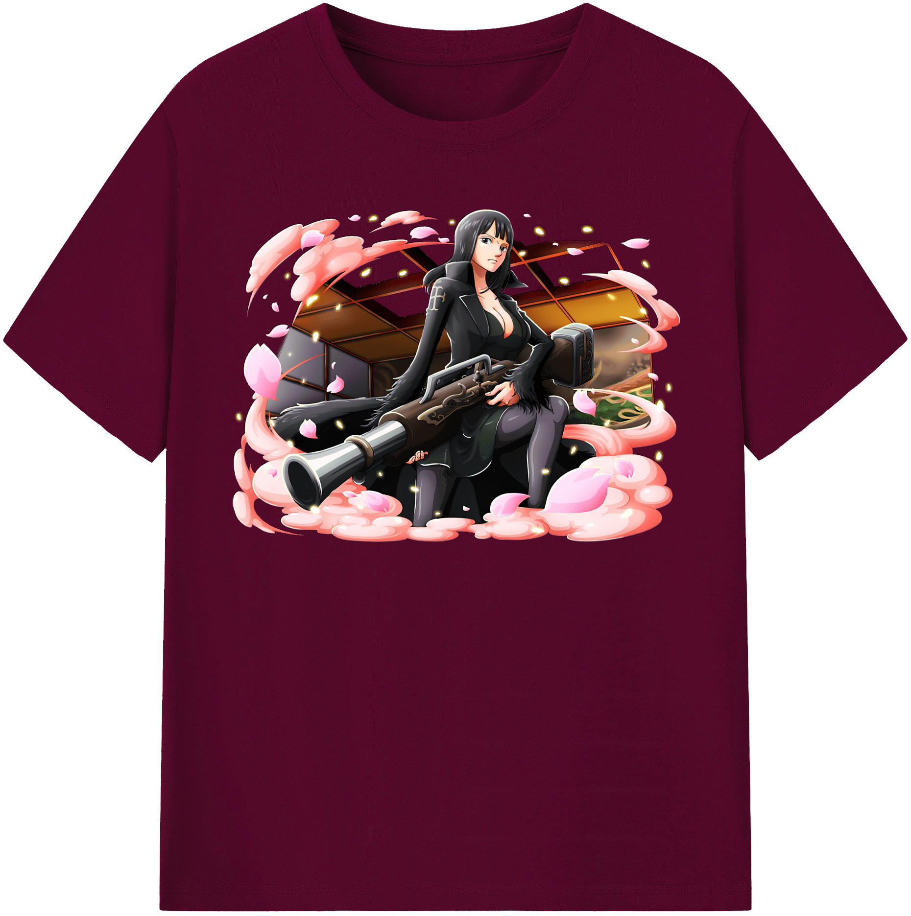 ワンピース ニコ・ロビン ONE PIECE Nico Robin レディースカジュアルプリントTシャツ（綿100％）